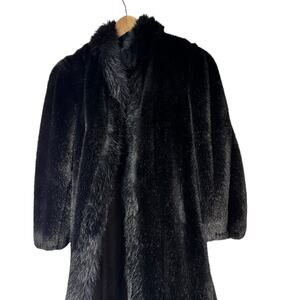 Vintage faux fur long coat
